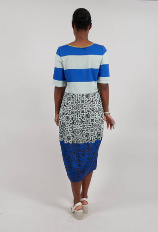 Dress Durga Sea Stripes Amparo Blue in Blue