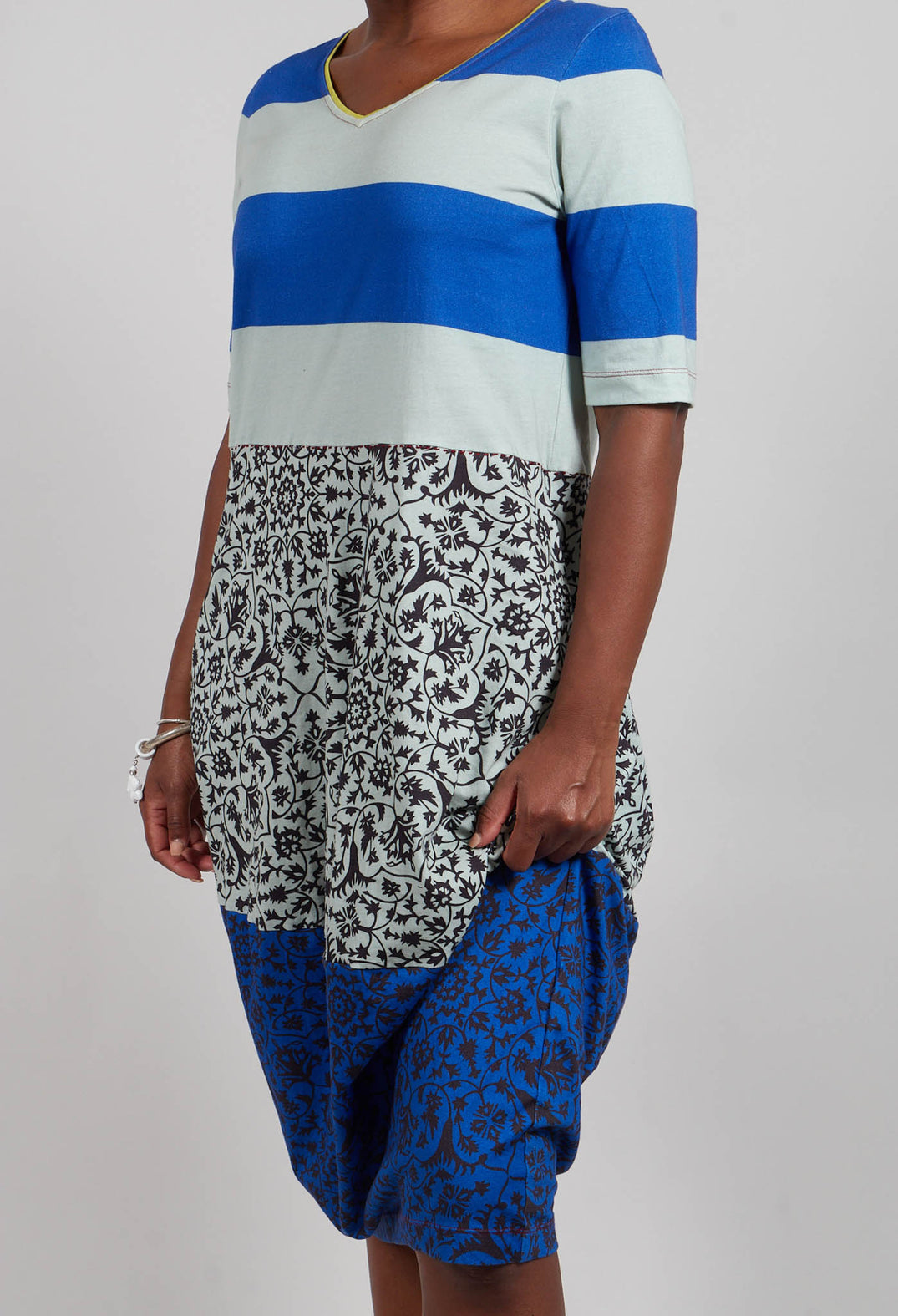 Dress Durga Sea Stripes Amparo Blue in Blue
