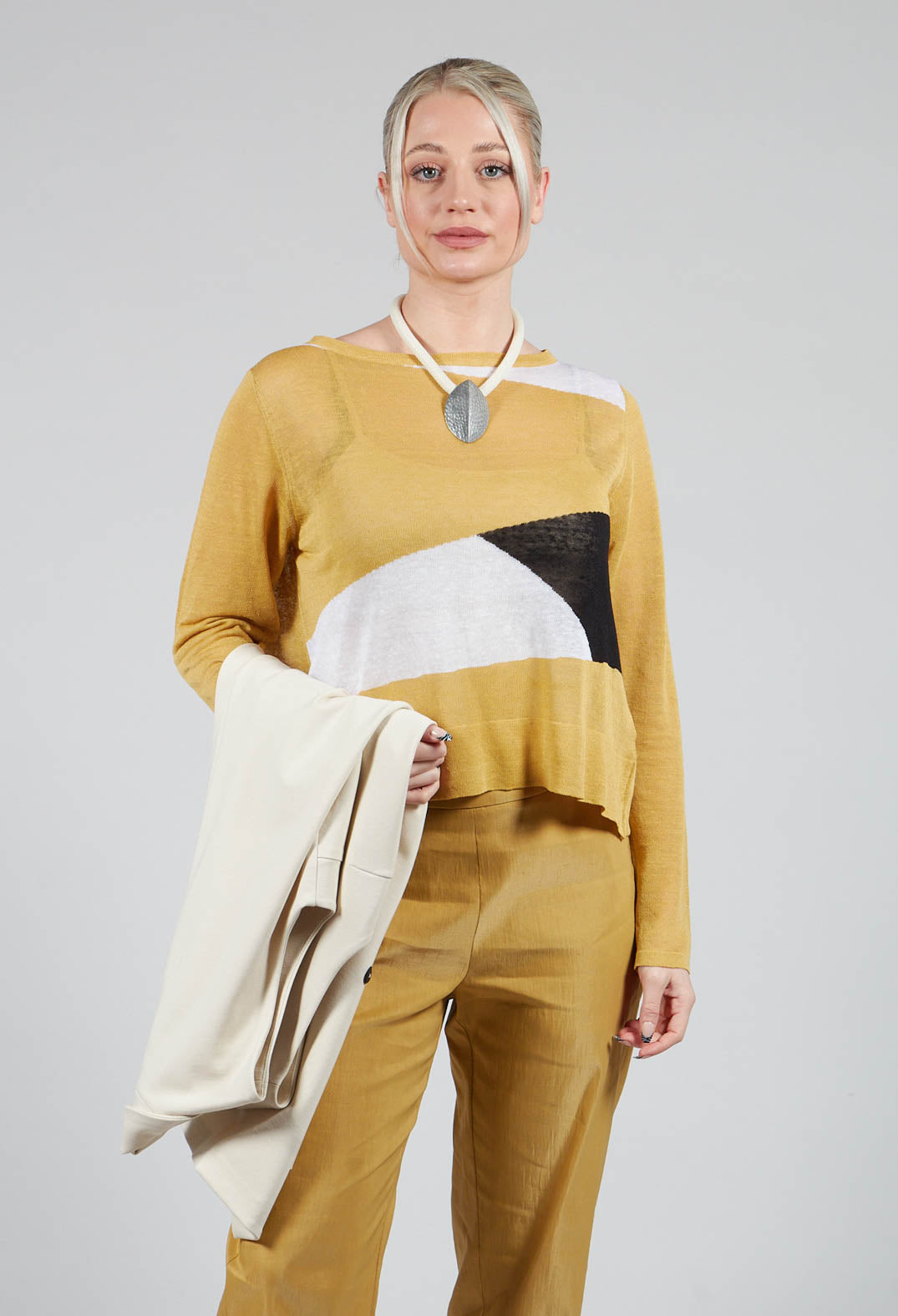 Art Deco Jumper in Yellow