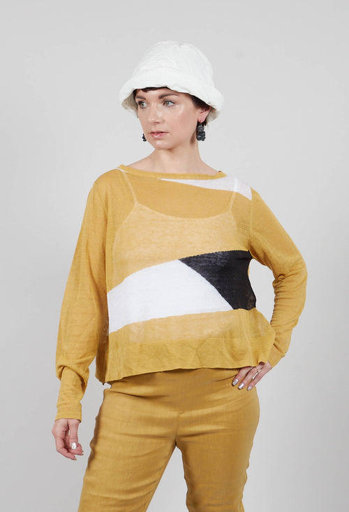 Art Deco Jumper in Yellow