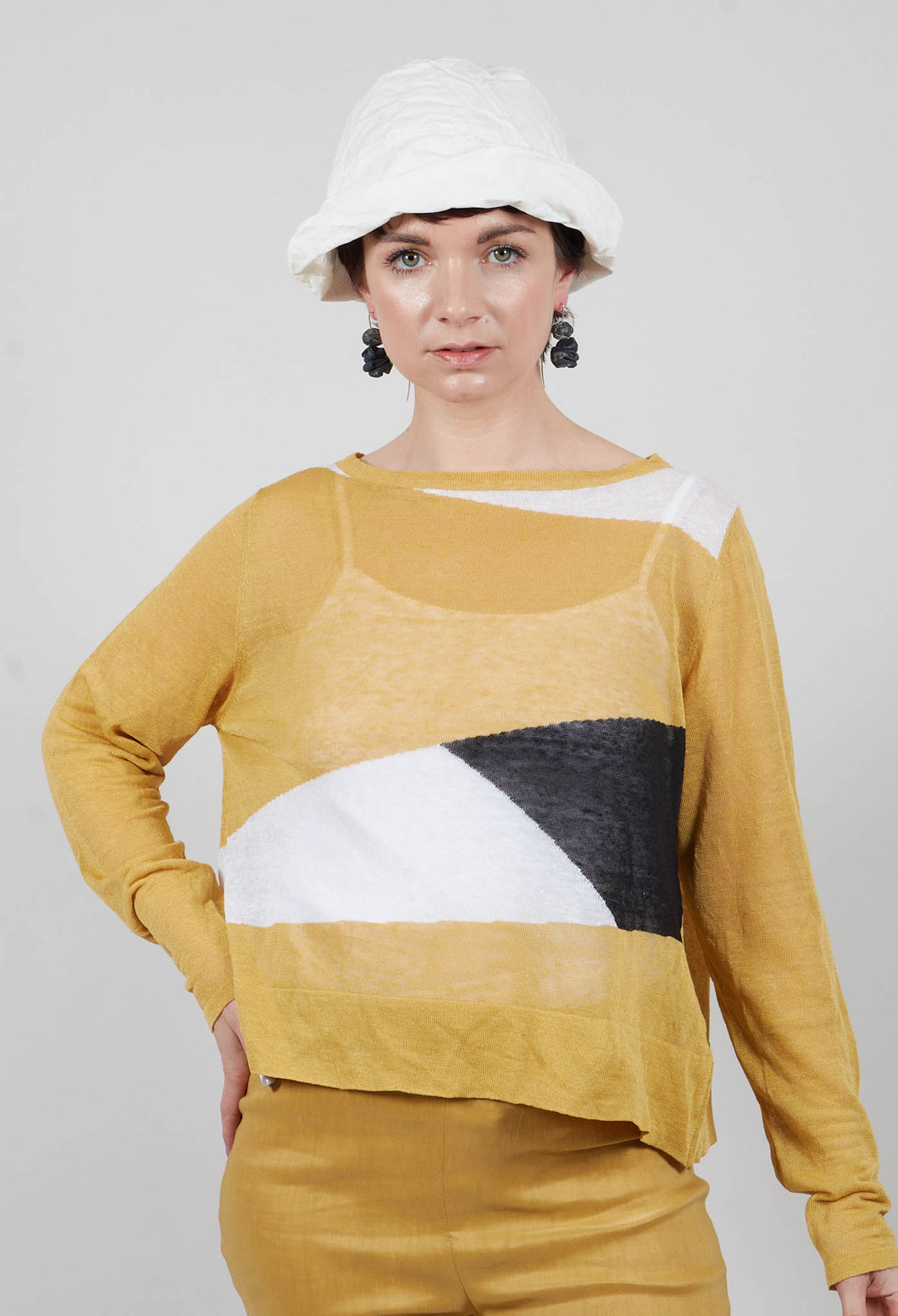 Art Deco Jumper in Yellow