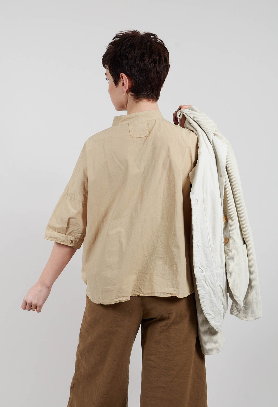 Mandarin Collar Blouse in Juta