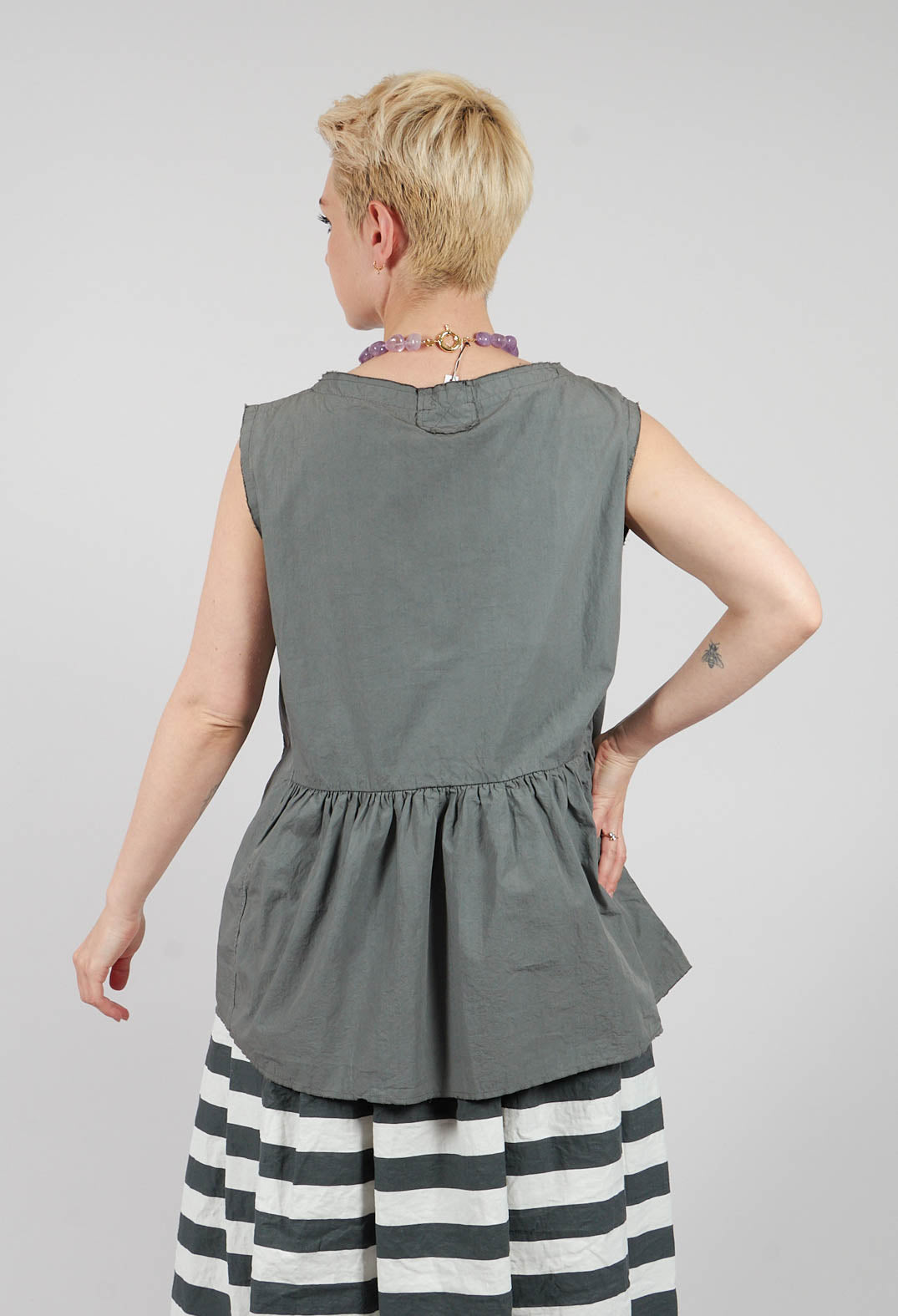 Tunic Blouse in Asfalto
