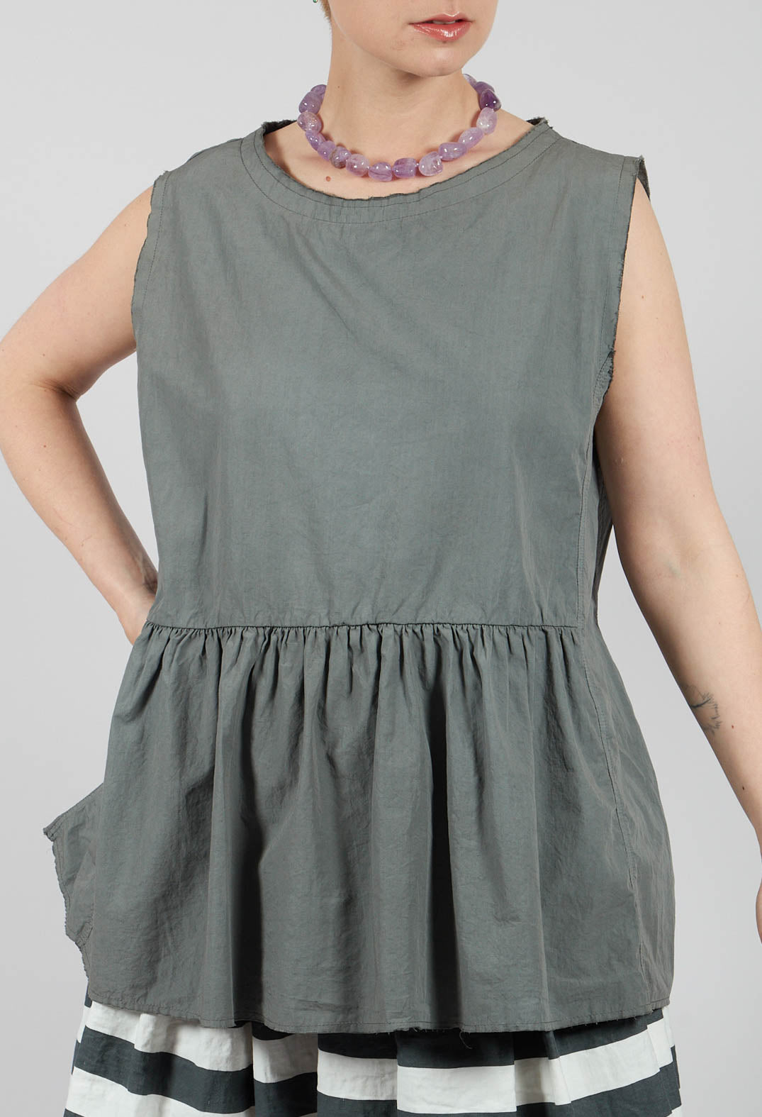 Tunic Blouse in Asfalto
