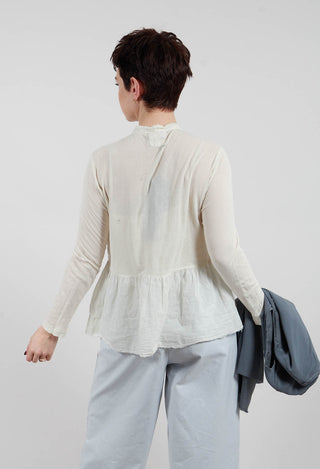 Bracelet Sleeve Blouse in Chalk