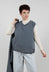 Silk Vest Top in Asfalto