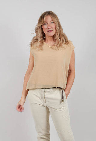 Silk Vest Top in Juta