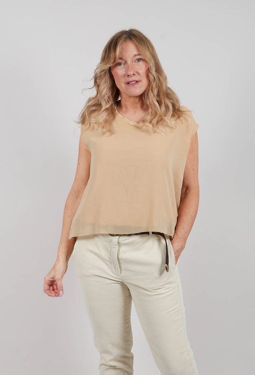 Silk Vest Top in Juta