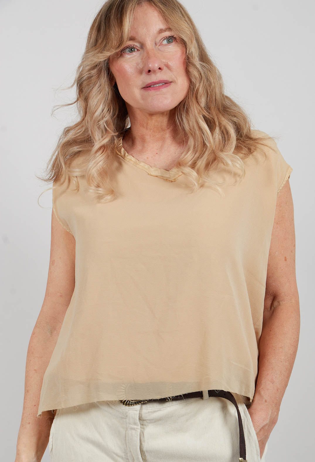Silk Vest Top in Juta