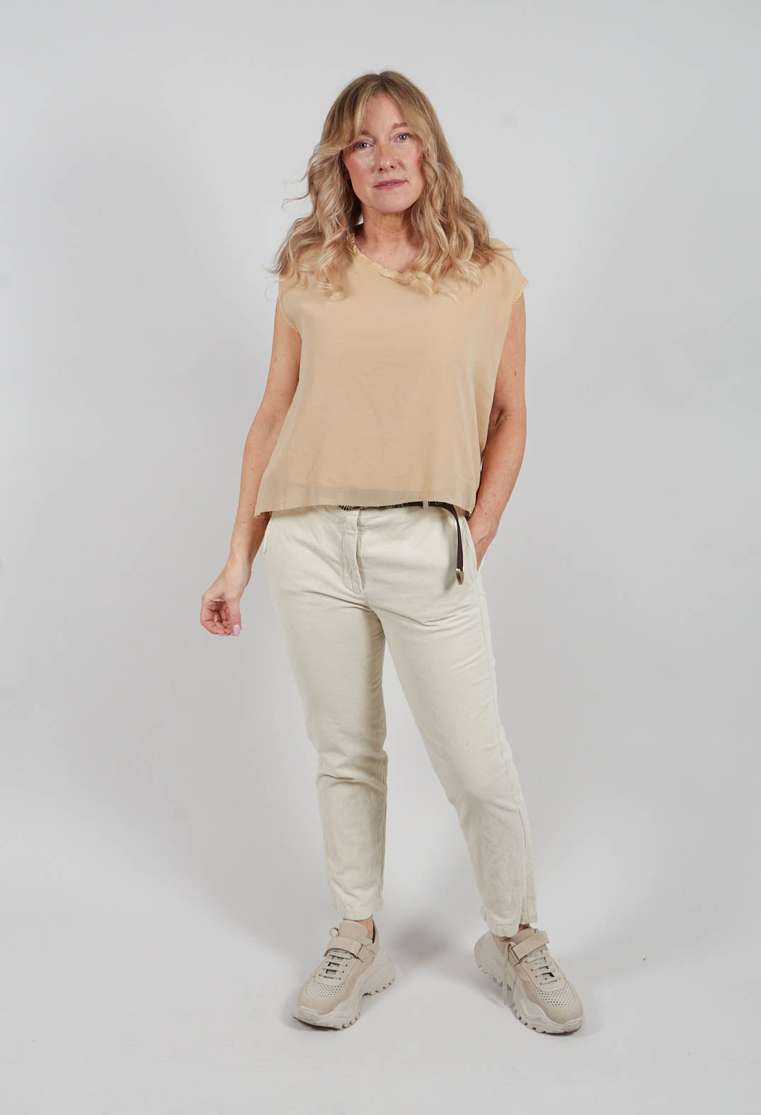 Silk Vest Top in Juta