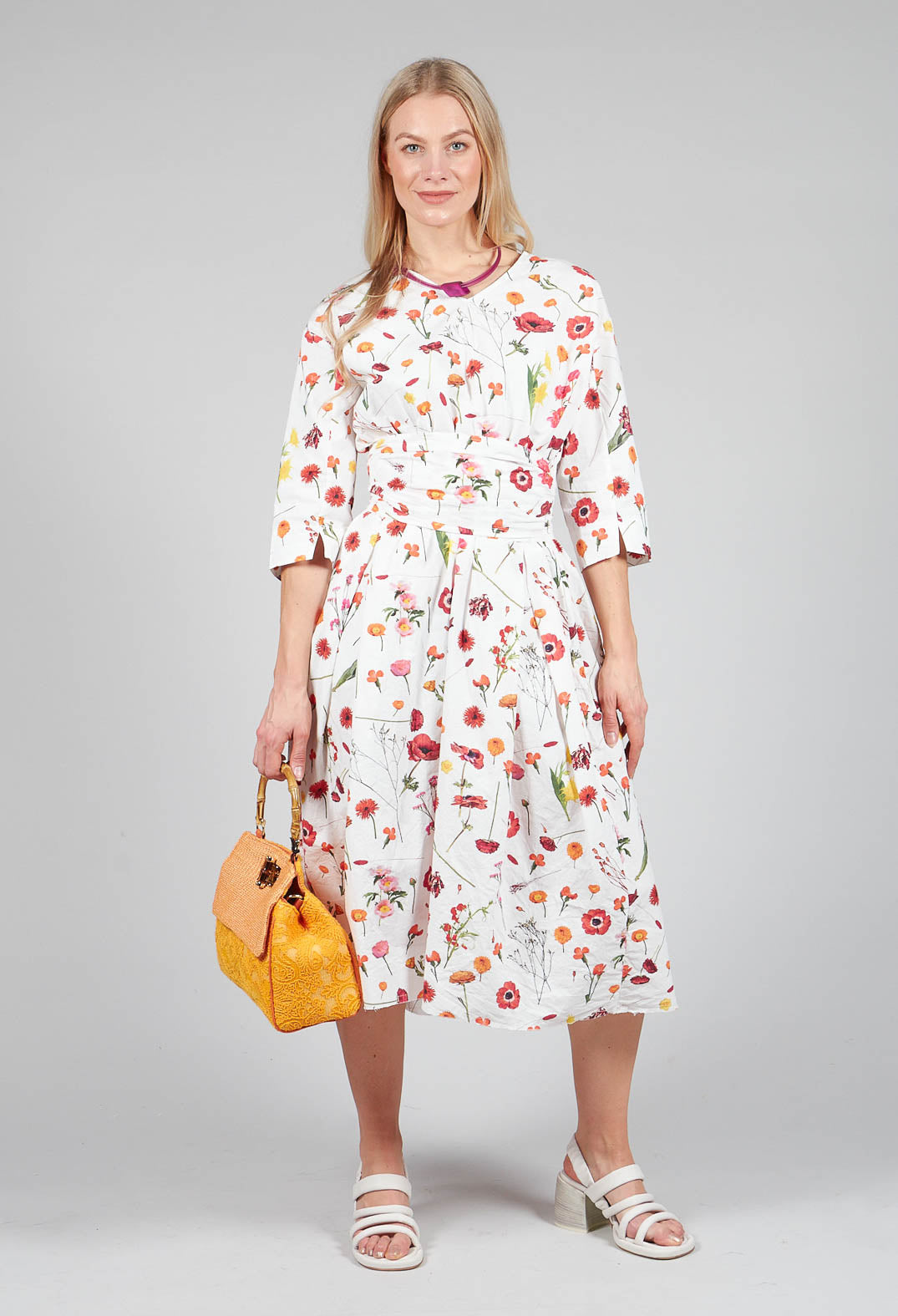 Roele Dress in Red Flower Print