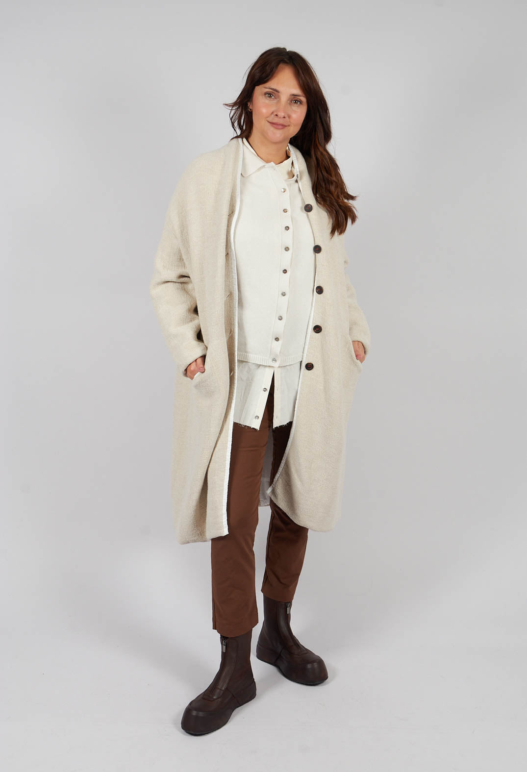 Unisex Collar Shirt in Natural