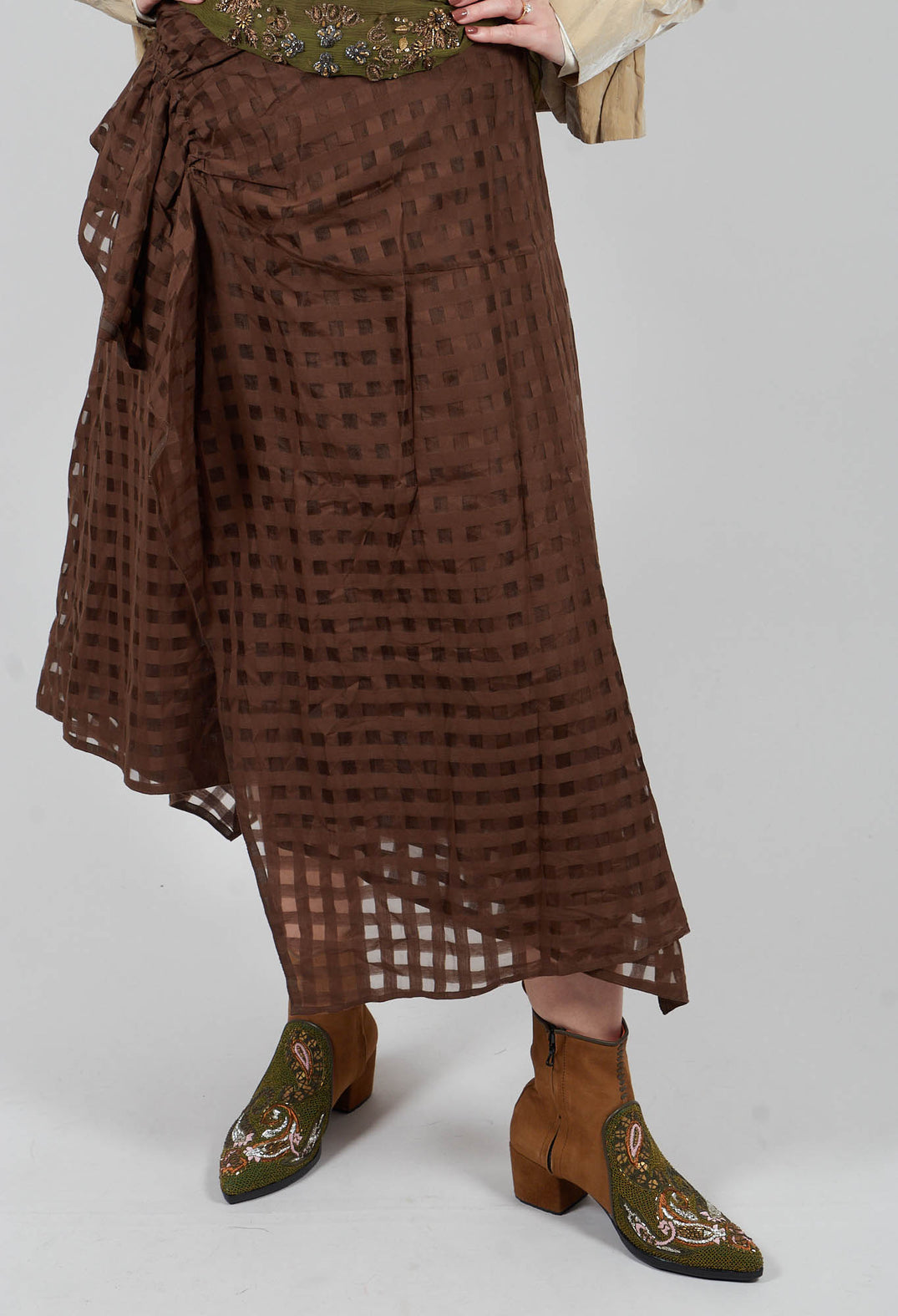 Notorious Skirt in Brown Check