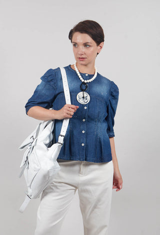 Nicety Top in Denim Blue