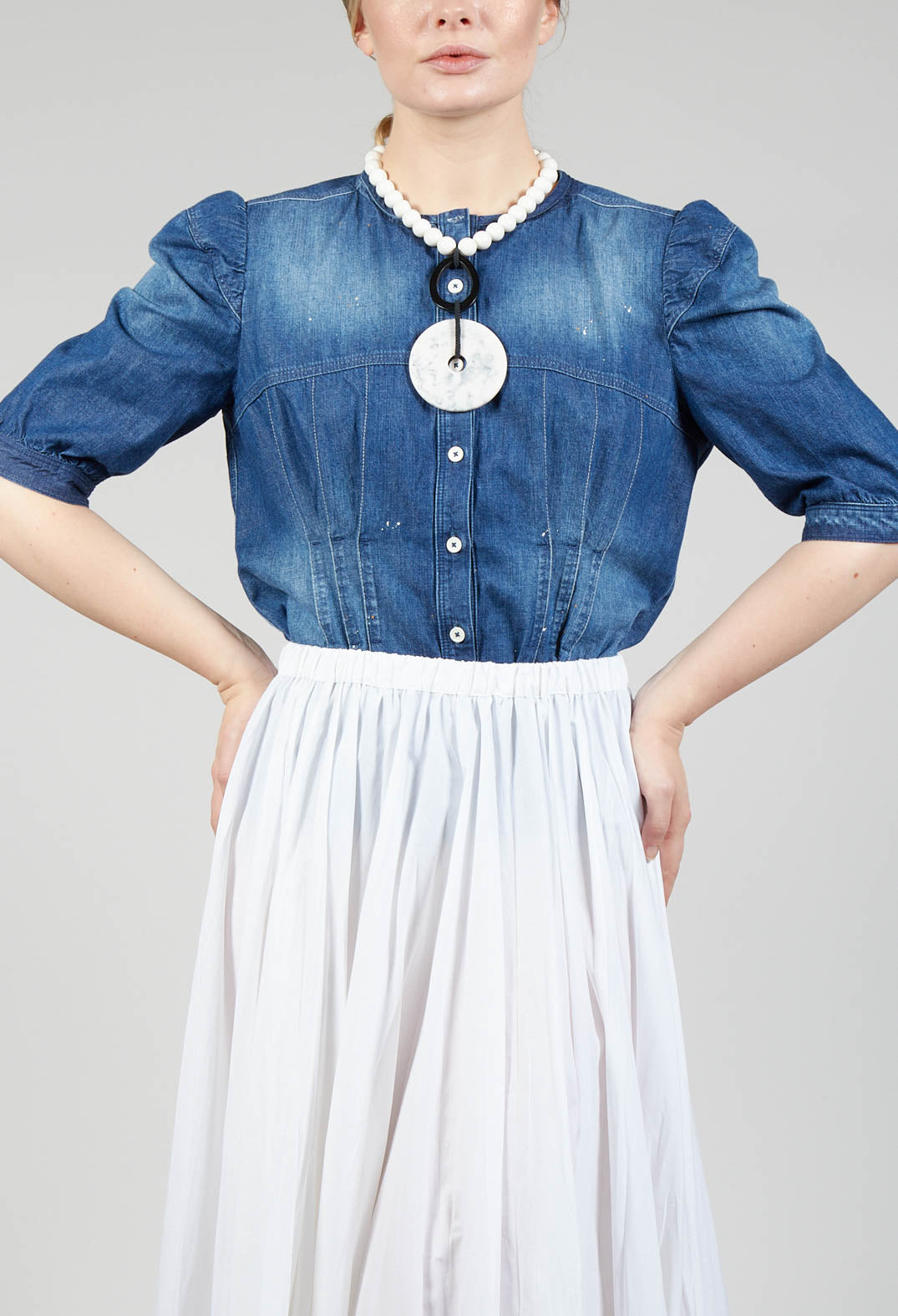 Nicety Top in Denim Blue