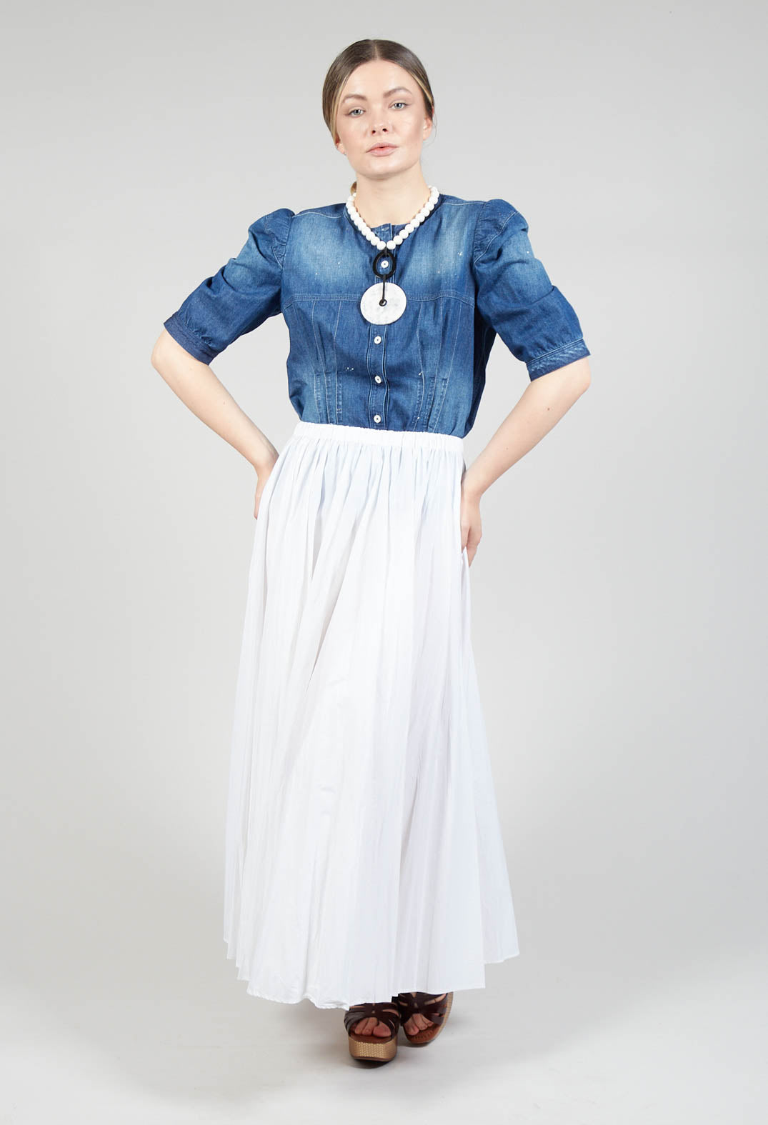 Nicety Top in Denim Blue