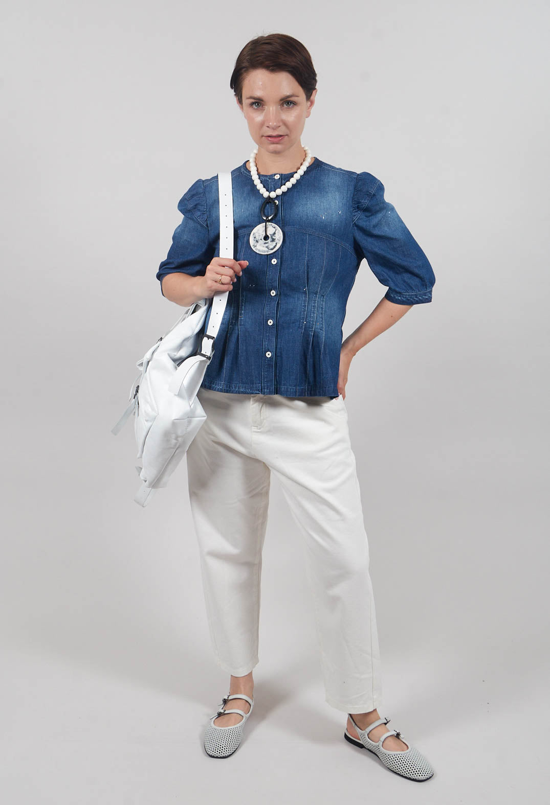 Nicety Top in Denim Blue