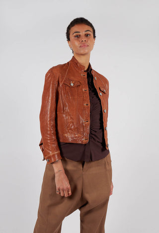 Suspense Leather Jacket in Brown