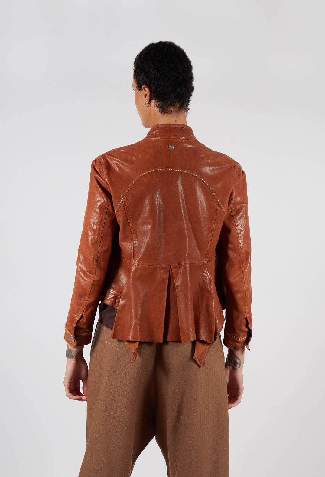 Suspense Leather Jacket in Brown