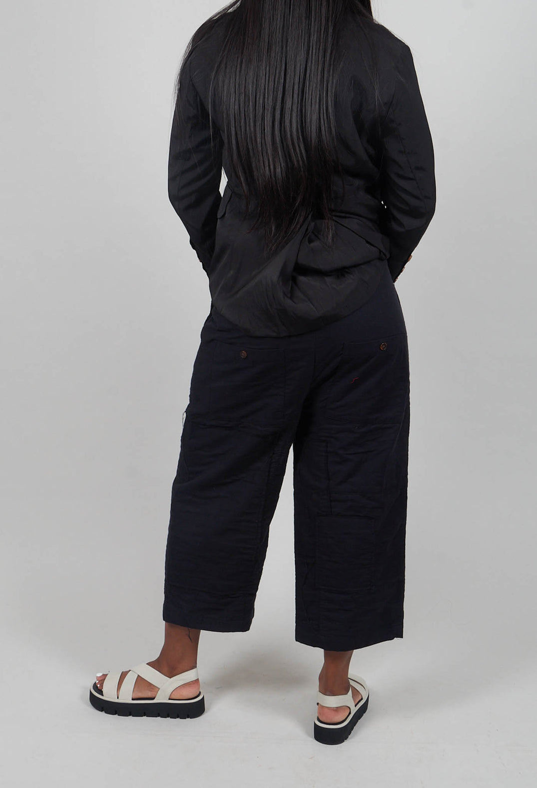 Bias Front Culottes in Black