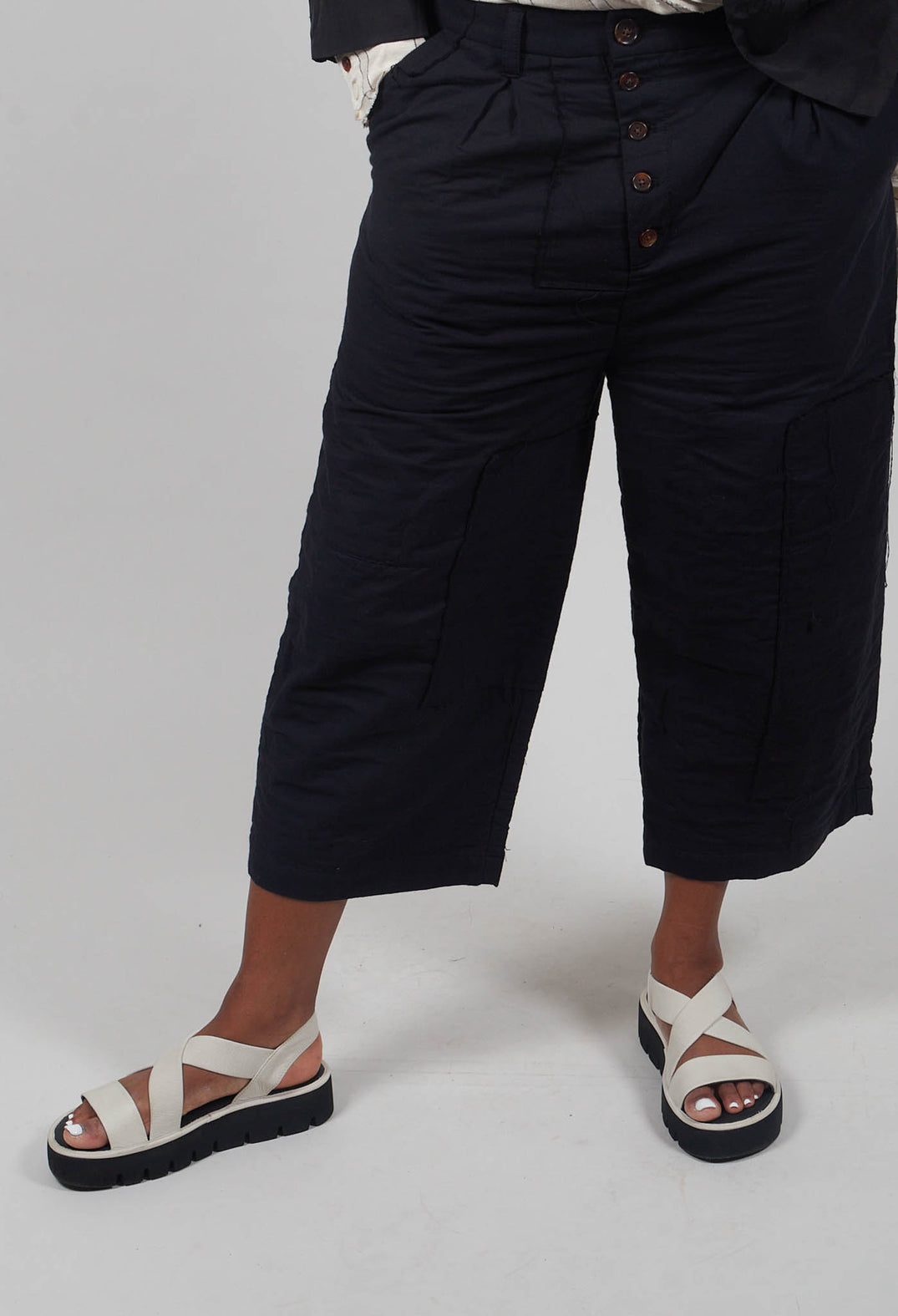 Bias Front Culottes in Black
