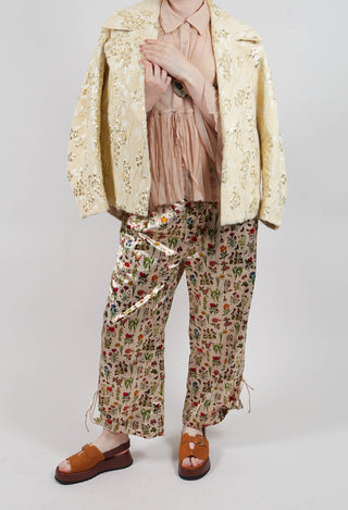 Cropped Trousers in Petite Fleurs