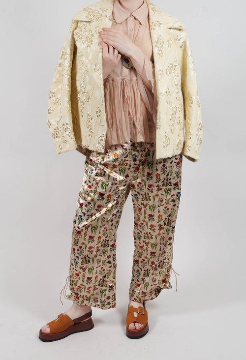 Cropped Trousers in Petite Fleurs