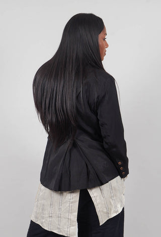 Treasury Pleat Jacket in Black