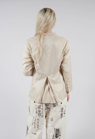 Treasury Pleat Jacket in Cream