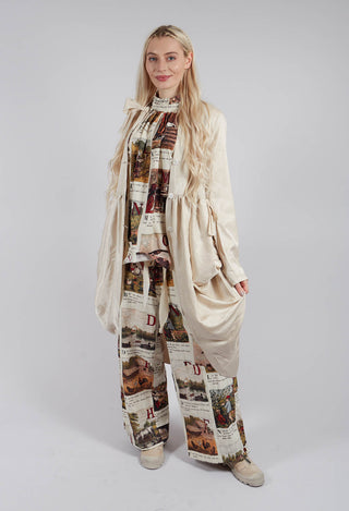 Treasury Drape Coat in Cream