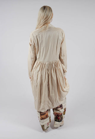 Treasury Drape Coat in Cream