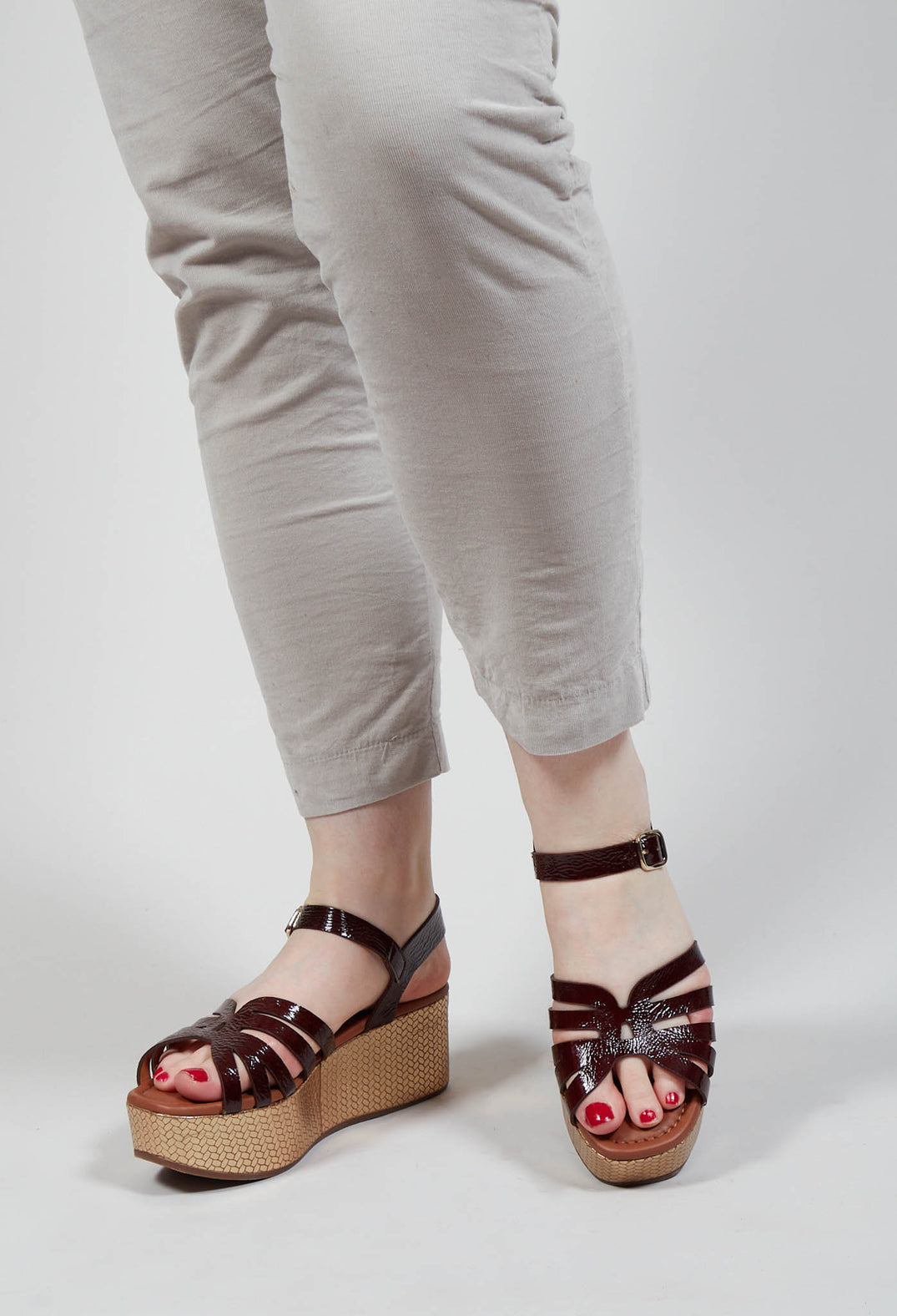 Donita Wedge in Bronze and Brown