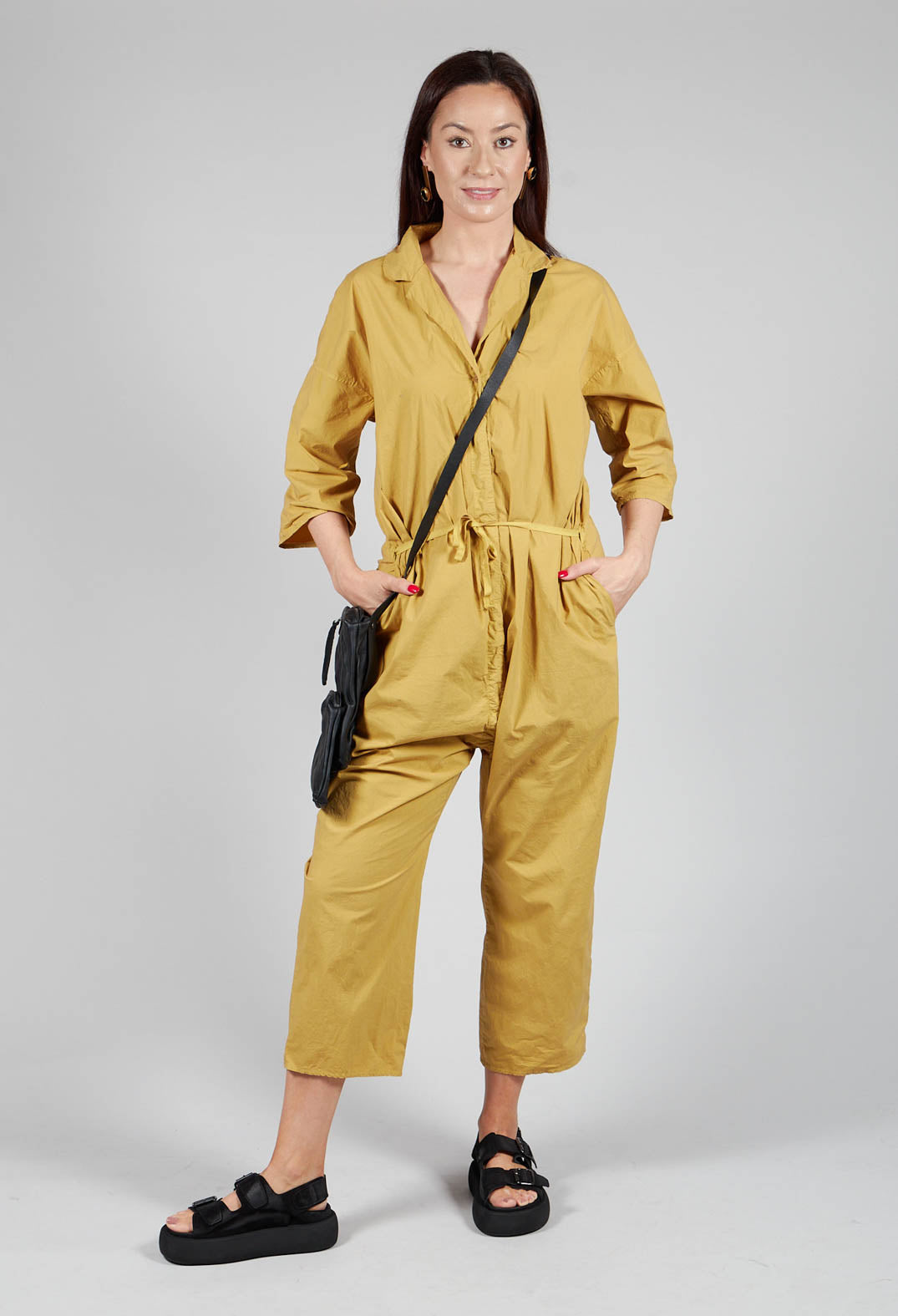 Collar Jumpsuit TS in Sun Yellow