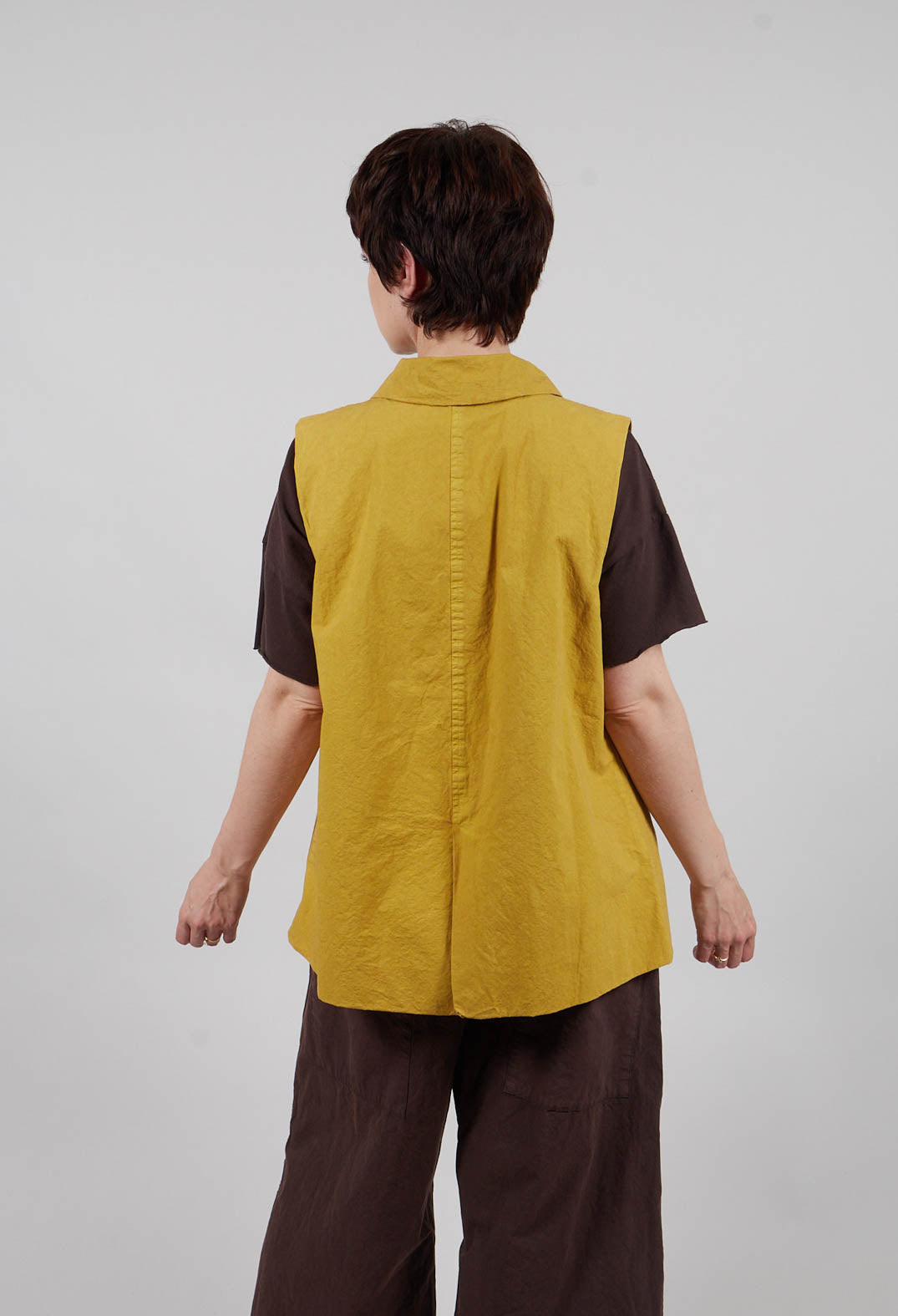 Sleeveless Blazer CC in Sun Yellow
