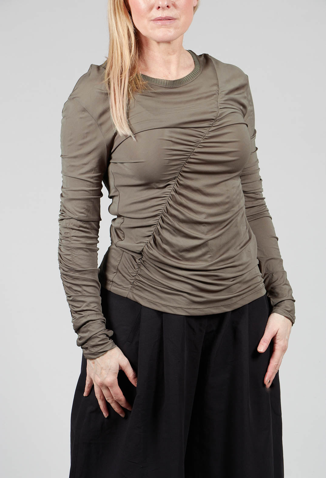 Crepe Interlock Shirt in Mud