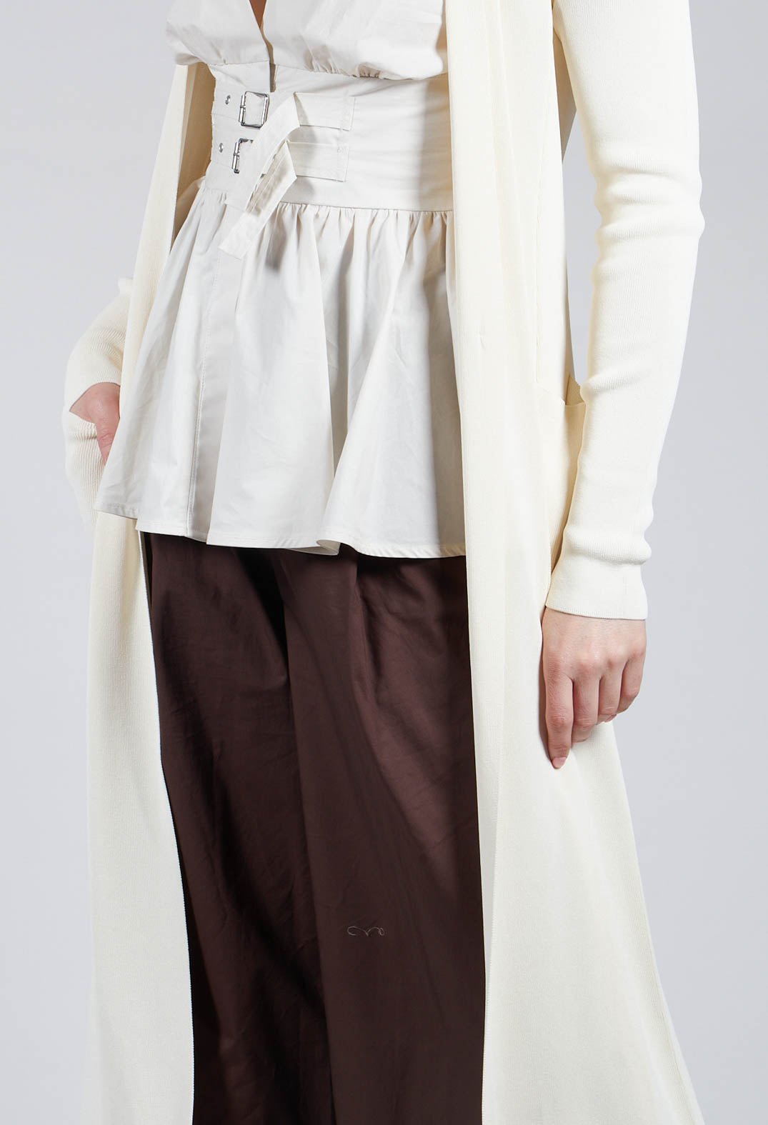 Long Cardigan in White