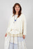 V-Neck Boxy Cardigan in White