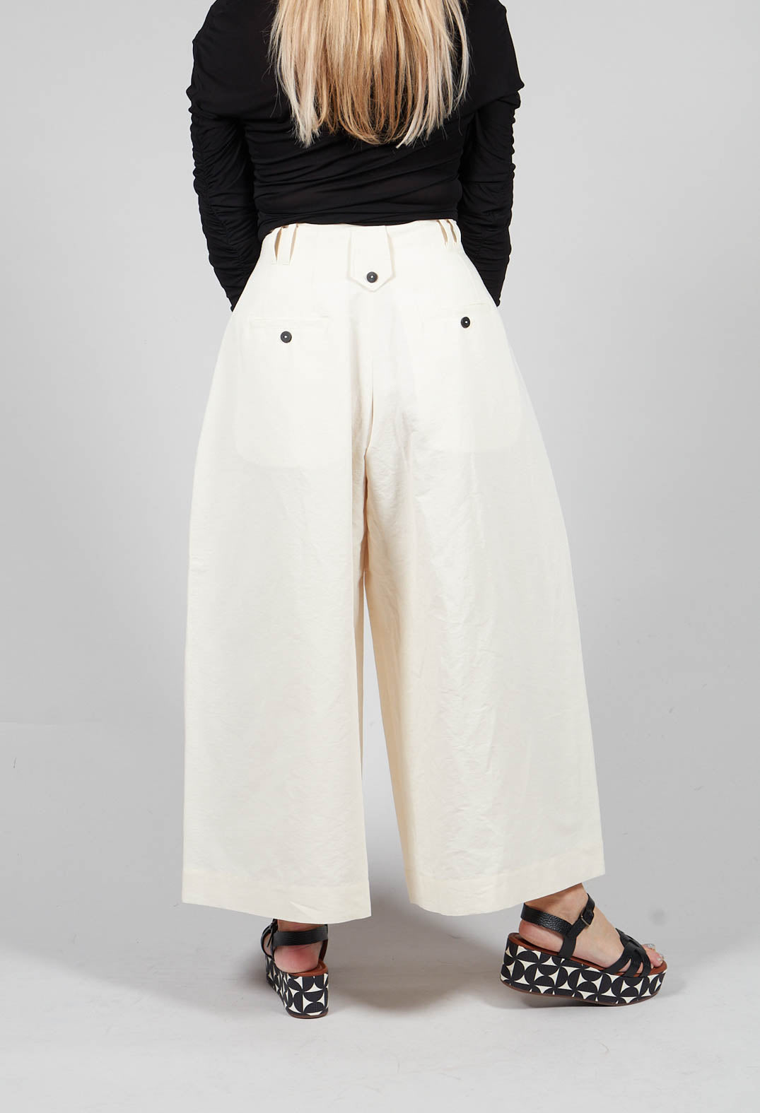 High Waist Trousers in Milk