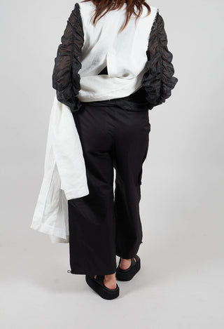 Tailored Cargo Trousers in Black