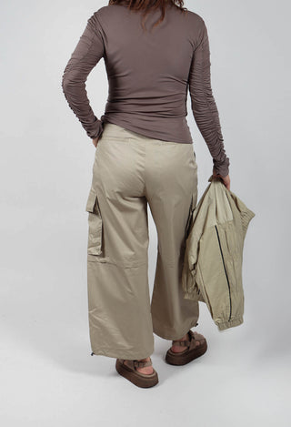 Isabel Benenato Cargo Trousers in Sand - Olivia May