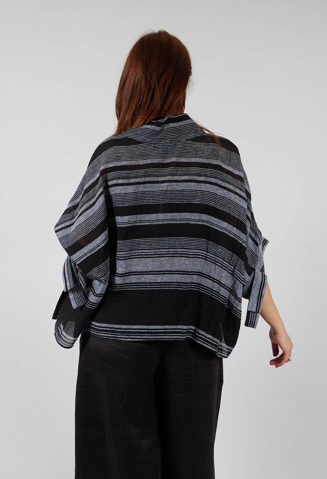 Stripe Jacket in Black and Grey