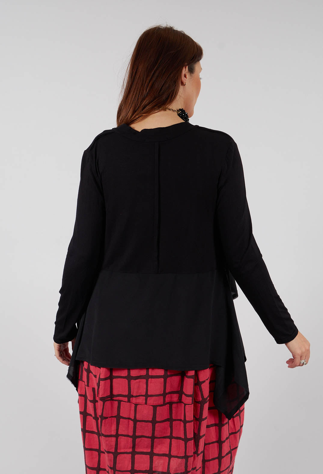 Boat Neck Jacket in Black
