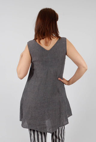 V Neck Tunic in Grey