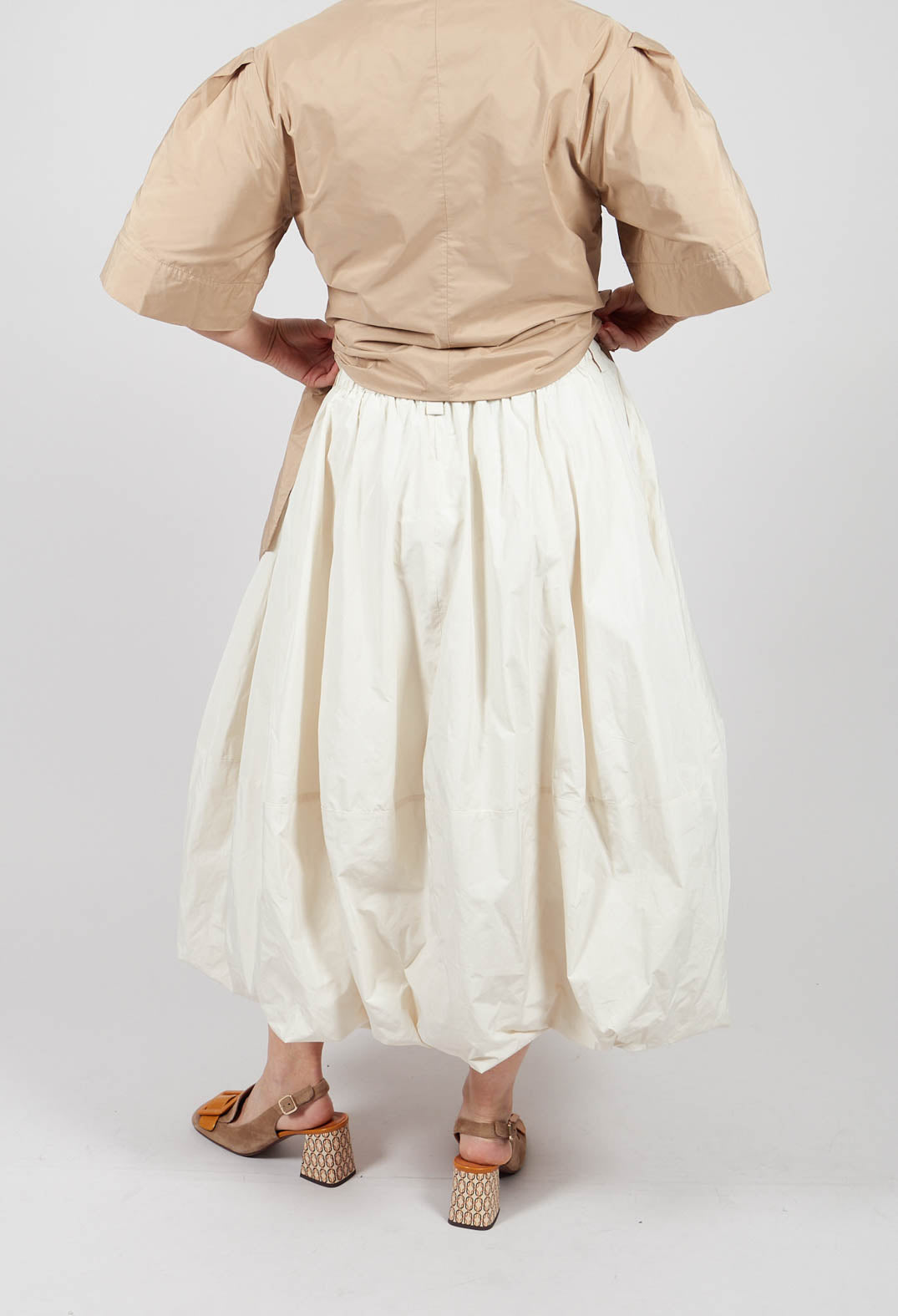 Tulip Midi Skirt in Ecru