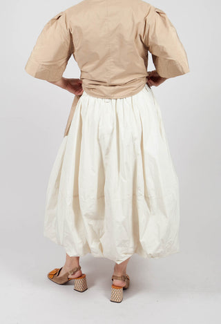 Tulip Midi Skirt in Ecru