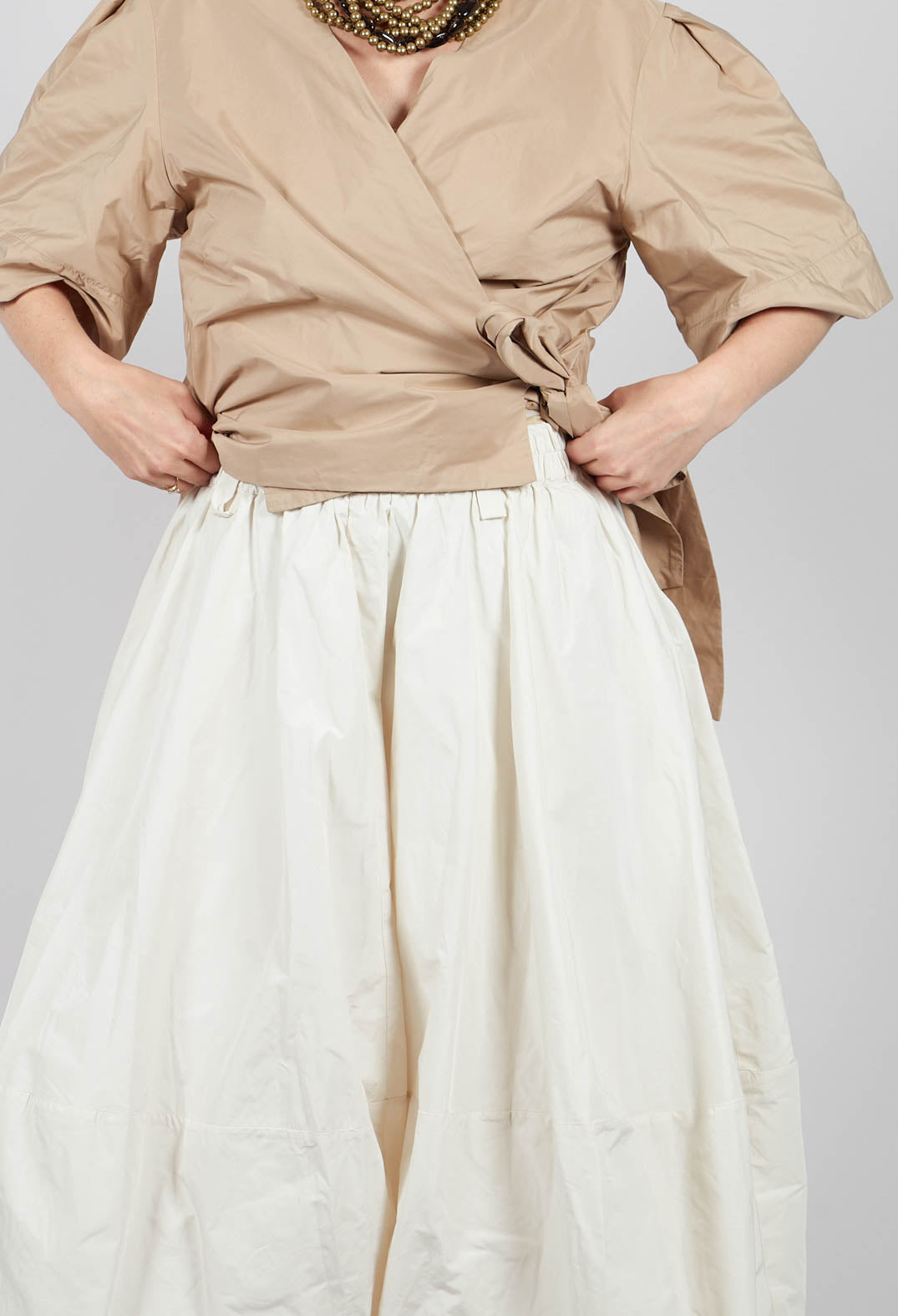 Tulip Midi Skirt in Ecru