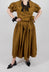 Pull on Pleated Skirt in Gold