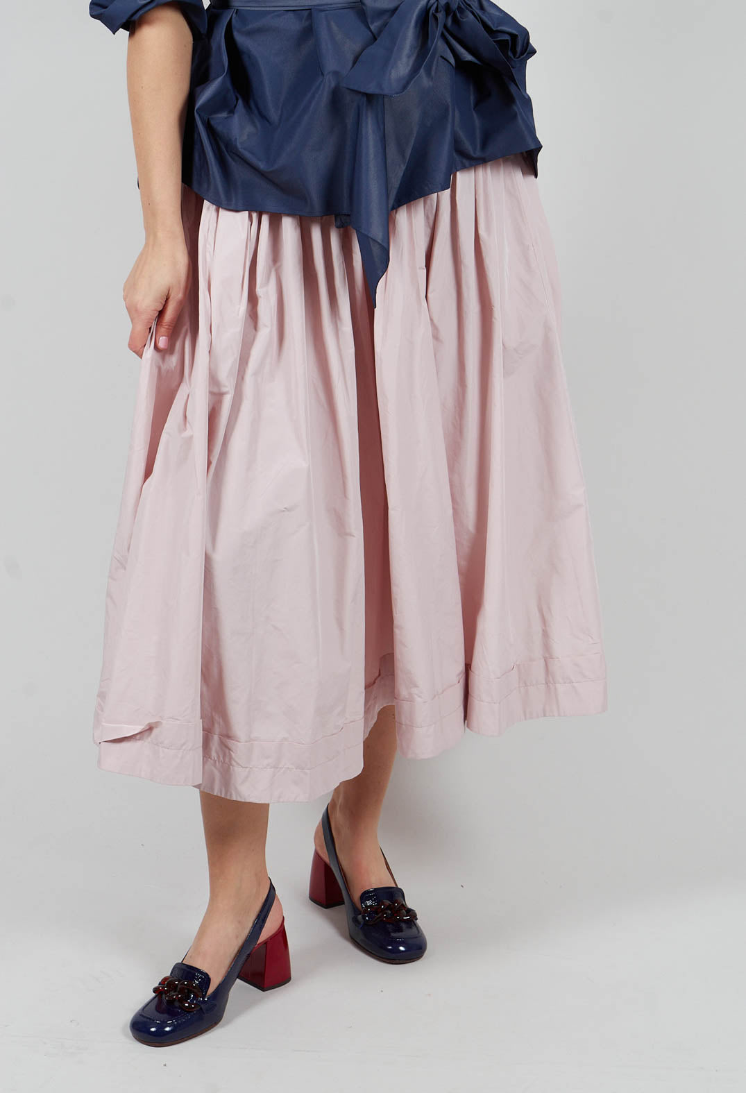 Pull on Pleated Skirt in Pink