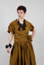 Ruffle Wrap Jacket in Gold