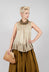 Satin Vest Top in Gold